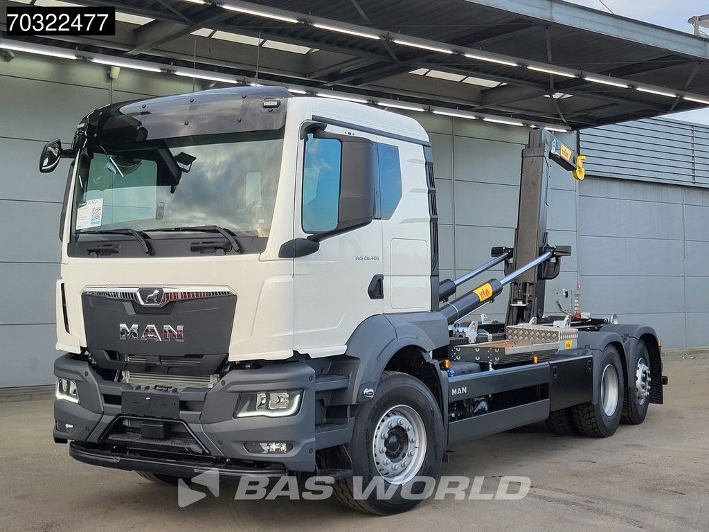 MAN TGS 26.480 6X2 NEW! HYVA 26-60 S containersystem Lift+Lenkachse Airco Euro 6
