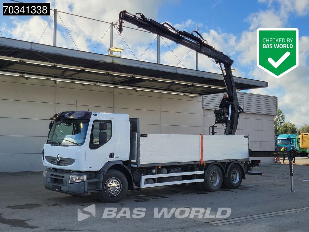 Renault Premium 410 6X4 HIAB 166 S DUO Crane Kran Steel suspension Big-axle Euro 4