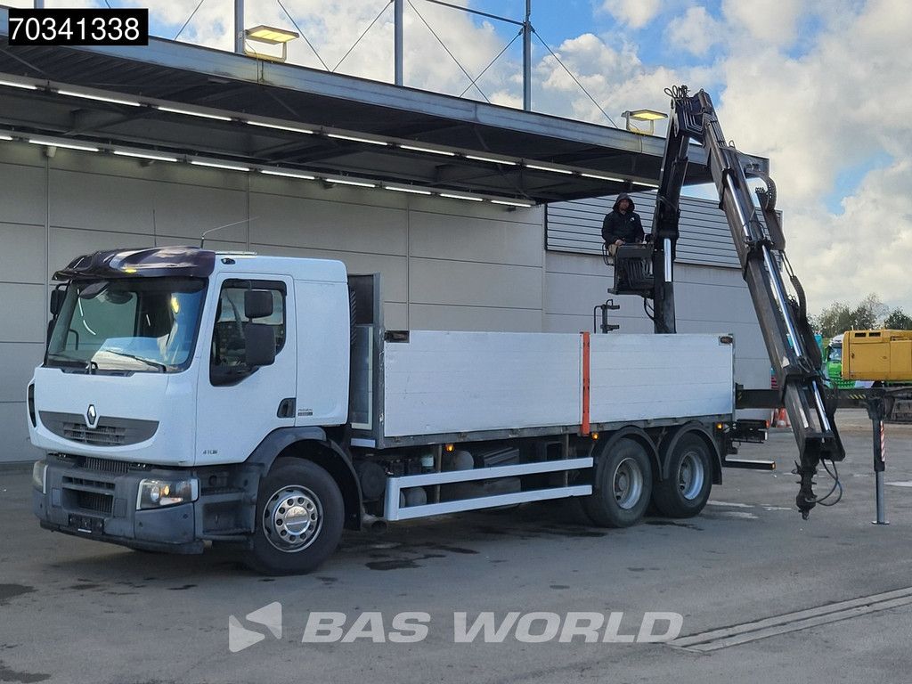 Renault Premium 410 6X4 HIAB 166 S DUO Crane Kran Steel suspension Big-axle Euro 4