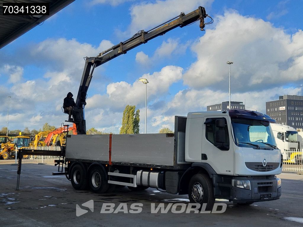 Renault Premium 410 6X4 HIAB 166 S DUO Crane Kran Steel suspension Big-axle Euro 4