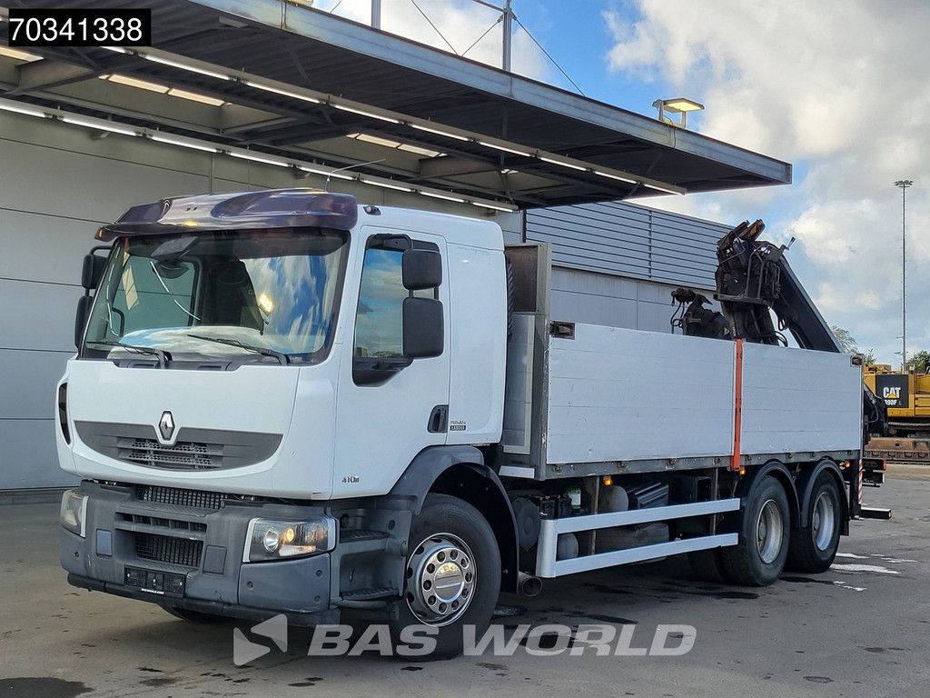 Renault Premium 410 6X4 HIAB 166 S DUO Crane Kran Steel suspension Big-axle Euro 4