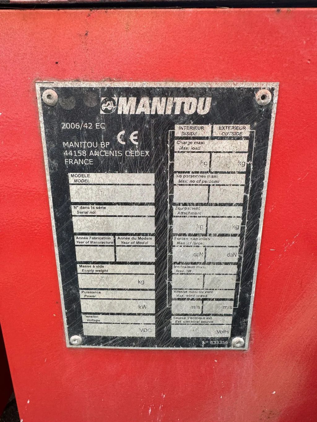 Manitou 170AETJ L Hoogwerker Knikarmhoogwerker