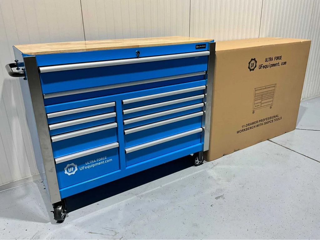 Ultra Force Equipment Gereedschapswagen 11 laden gevuld met 386 pcs, softclose