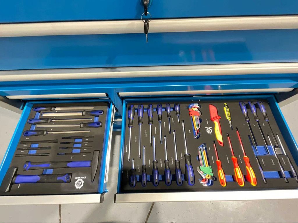 Ultra Force Equipment Gereedschapswagen 11 laden gevuld met 386 pcs, softclose