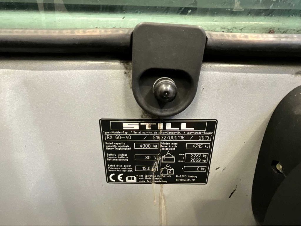 Still RX60-40 Triplex - Vorkensteller - Freelift - Sideshift