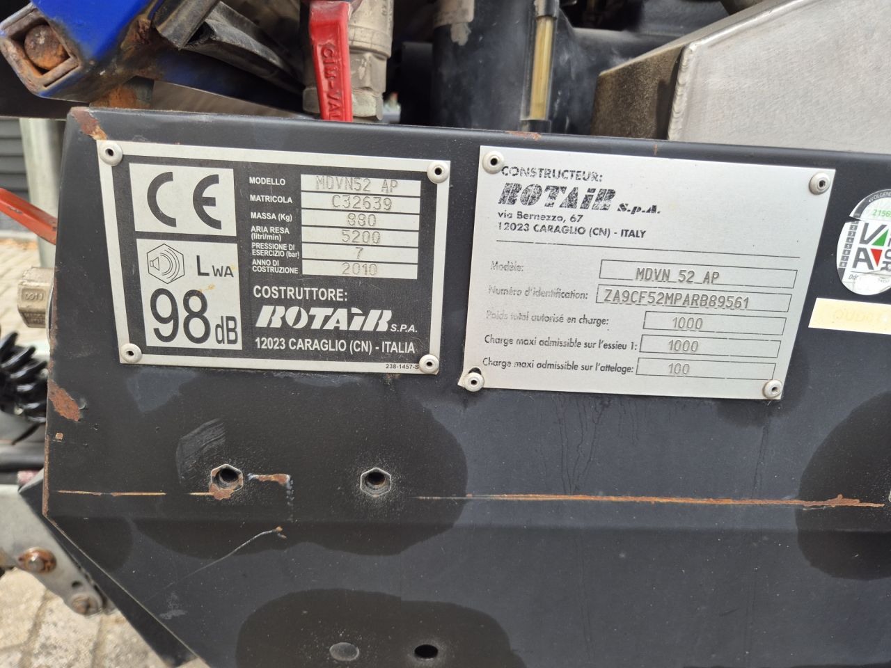 Gebruikte ROTAIR MDVN52AP compressor 5200 l/min