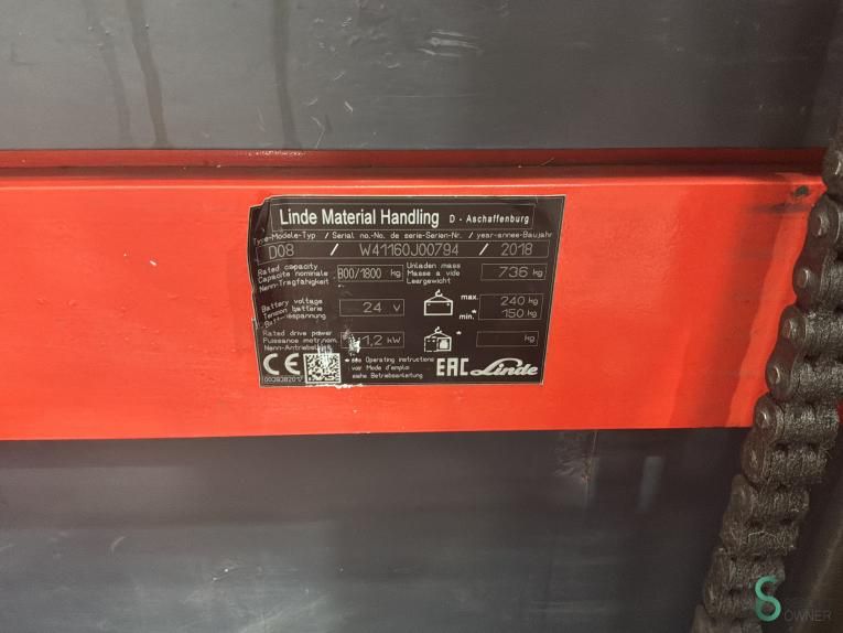 Stapler Elektrisch Linde D08 2018