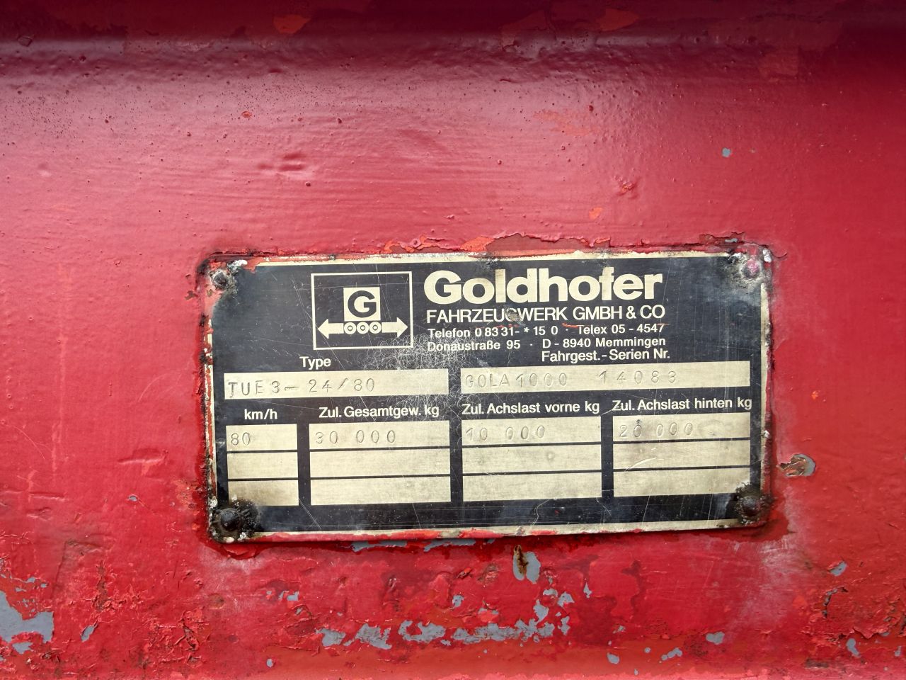 Goldhofer 3 asser dieplader