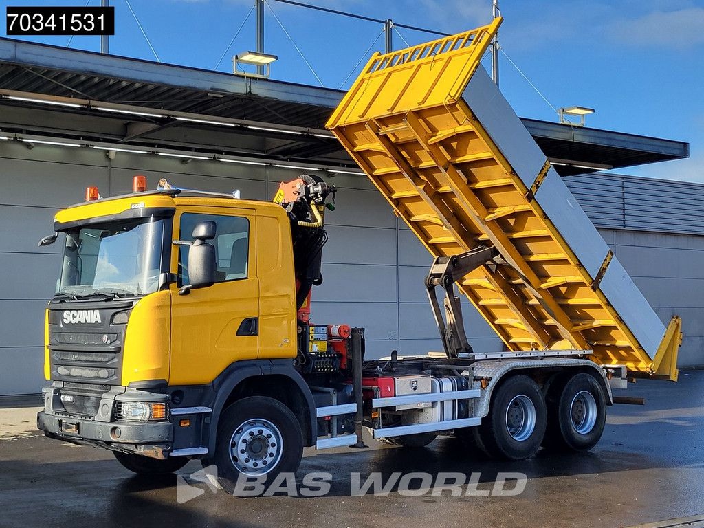 Scania G G440 6X4 Palfinger PK18002 EH Crane Kran 7m3 Tipper Big-Axle Full Steel Euro 5