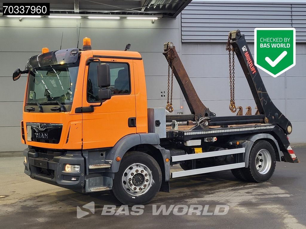 MAN TGM 18.320 4X2 HIAB FTR12 Skiploader Absetzkipper Automatic Euro 6
