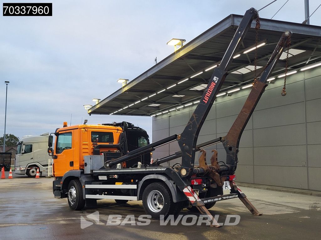 MAN TGM 18.320 4X2 HIAB FTR12 Skiploader Absetzkipper Automatic Euro 6