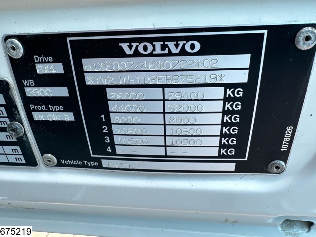 Volvo FMX 380 EURO 5, 6x4, HMF, Remote, Steel suspeniosn