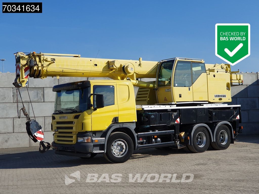 Scania P340 6X4 Liebherr LTF 1035-3.1 Telescopic crane Manual Euro 3
