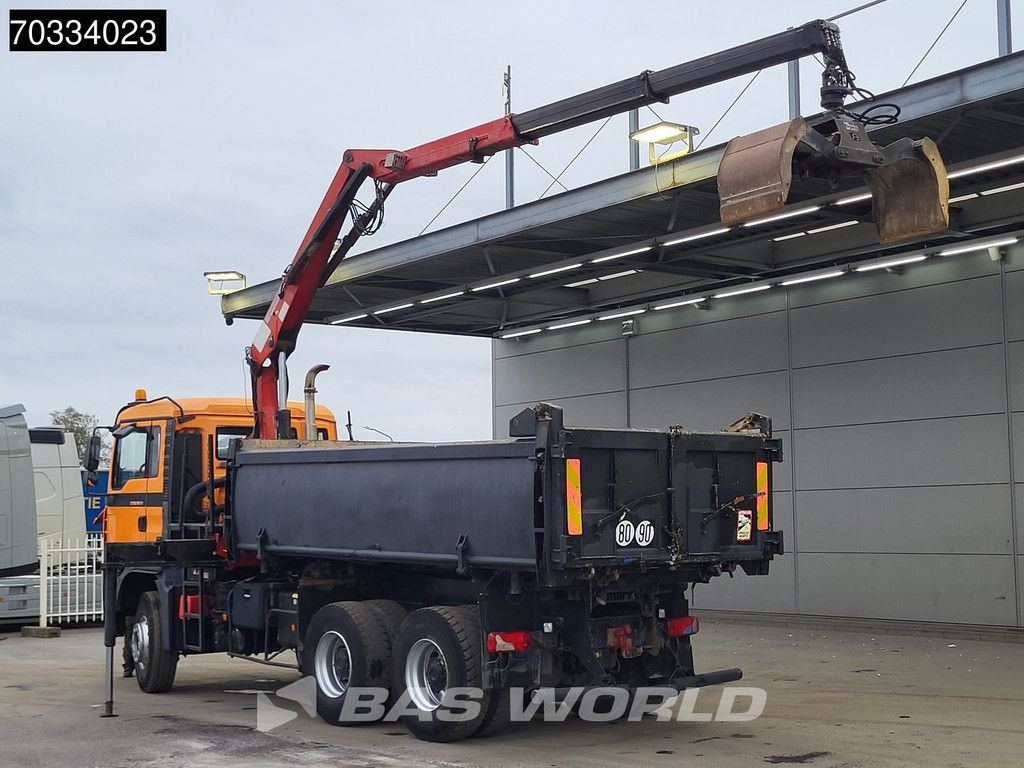 MAN TGA TGA 33.360 6X4 HMF 1643 Z2 Crane 10m3 3-way tipper Big-Axle Retarder Euro 4