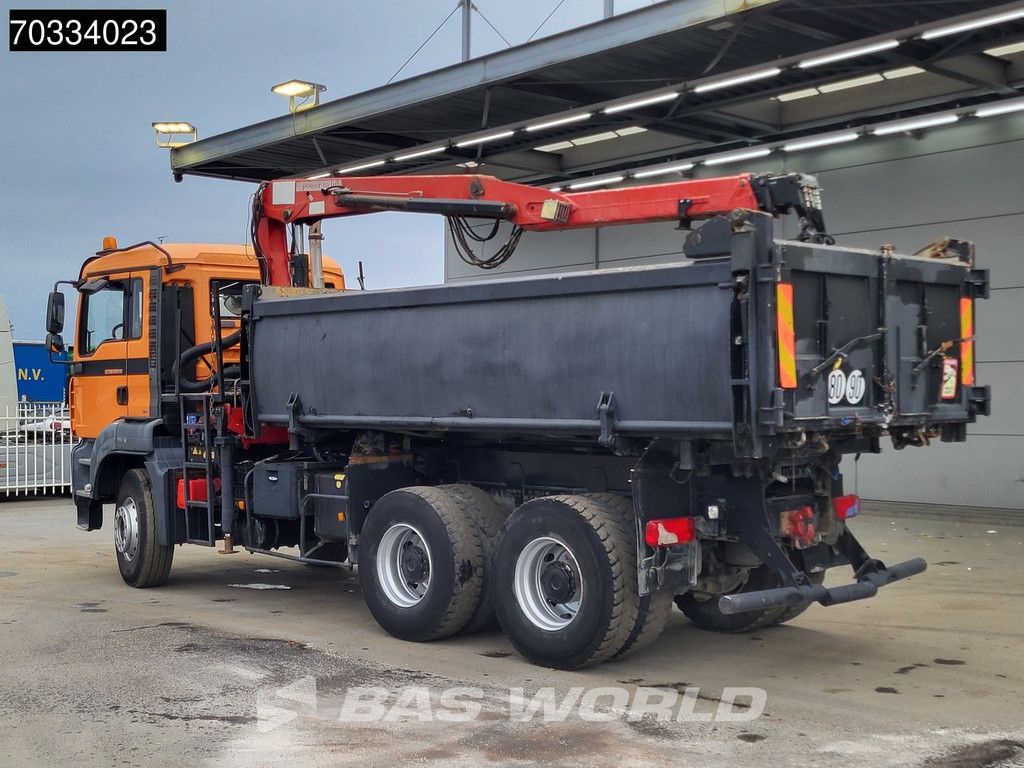 MAN TGA TGA 33.360 6X4 HMF 1643 Z2 Crane 10m3 3-way tipper Big-Axle Retarder Euro 4