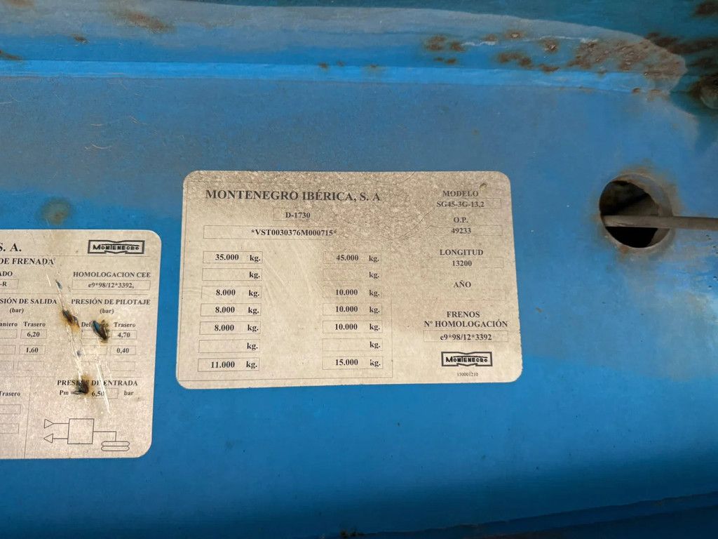 Montenegro SG45 Hydraulische Oprijplaten NL Trailer APK/TUV 04-2027