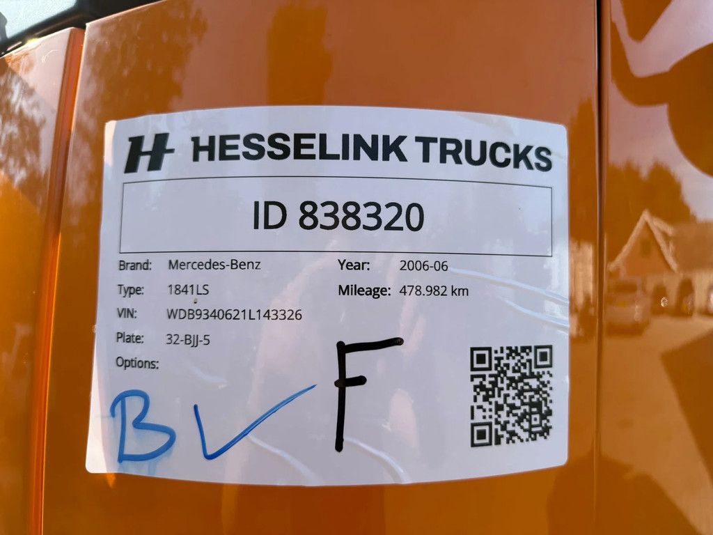 Mercedes-Benz Actros 1841 LS EPS Hefschotel 478.982KM!!! NL Truck APK/TUV 09-2027