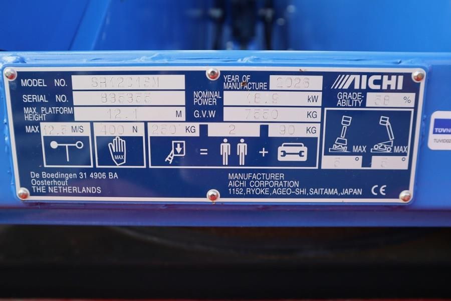 Aichi SR12C1SM Valid inspection, Diesel, Tracked Boomlif