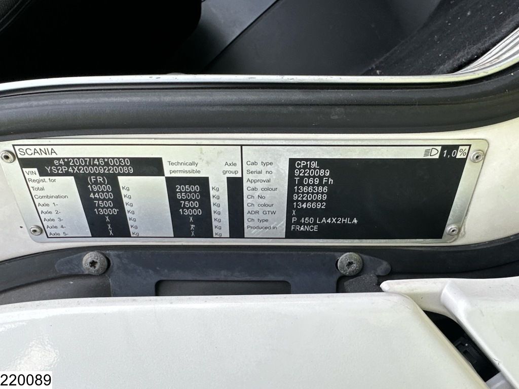 Scania P 450 EURO 6, Retarder, Rolfo, Combi