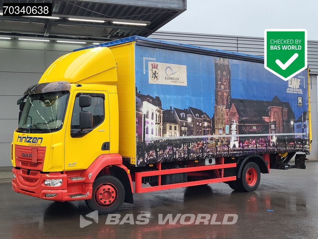 DAF LF LF 290 4X2 14tonner Curtainsides 1500kg Ladebordwand Automatic Euro 6