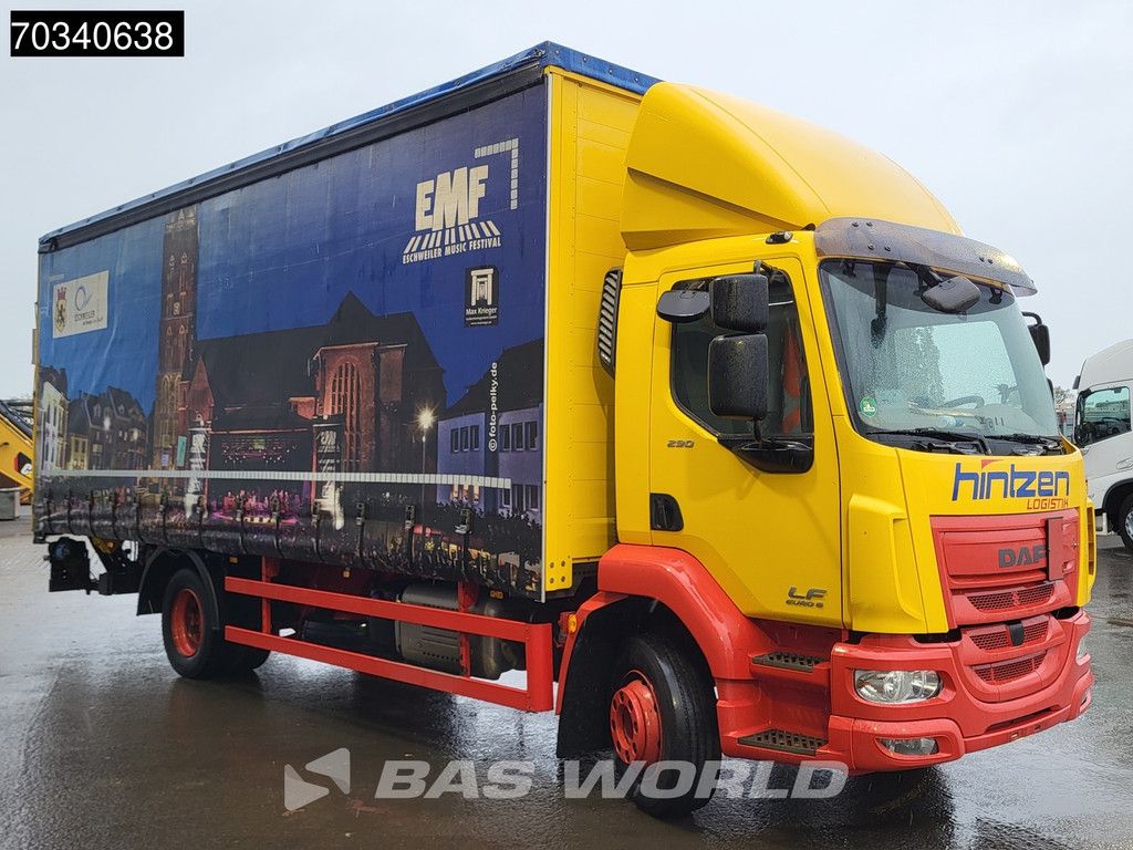 DAF LF LF 290 4X2 14tonner Curtainsides 1500kg Ladebordwand Automatic Euro 6