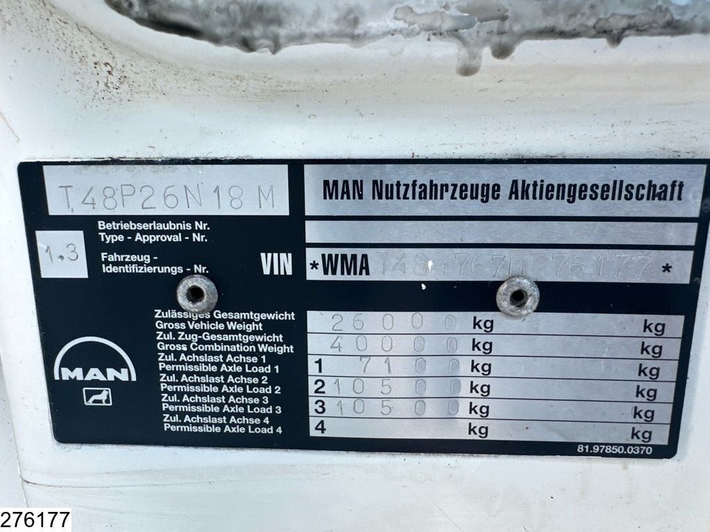 MAN 26 400 6x4, EURO 2, Steel suspension, Manual, Retarder