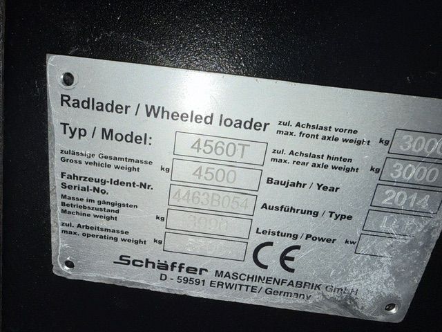 Schaffer 4560T bj14 4300u Telescoop Shovel Kniklader 3.8m Hef
