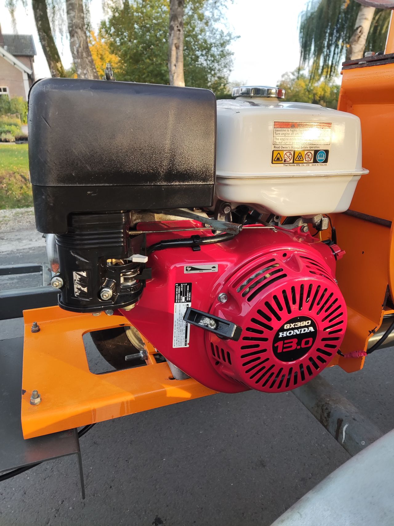 VOTEX bladzuiger / truckloader (type 525, Honda, 5 meter slang)