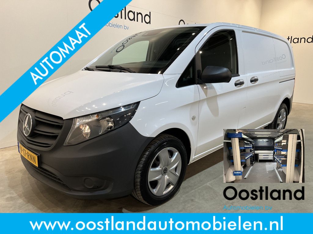 Mercedes-Benz Vito 114 CDI L1 Pro RWD Automaat Servicebus / Sortimo Inrichting / Euro 6 / Schuifdeur L + R / 220V. / Airco / Cruise Control / Camera / CarPlay / Trekhaak / Klep / 3-Zits