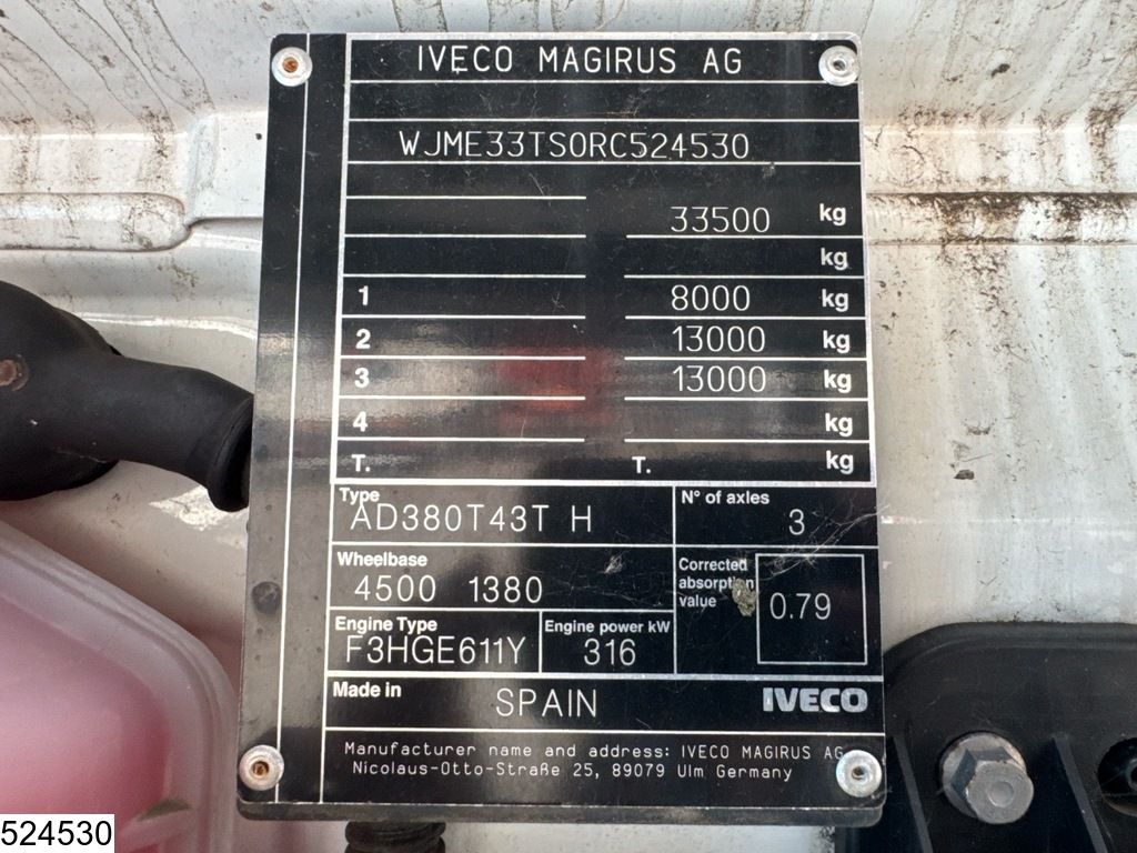 Iveco T-Way 430 6x4, EURO 3, Leaf spring suspension, Hub reduction
