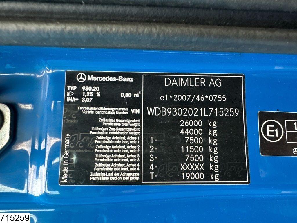 Mercedes Actros 2532 EURO 5, 18.200 Liter, 4 Comp