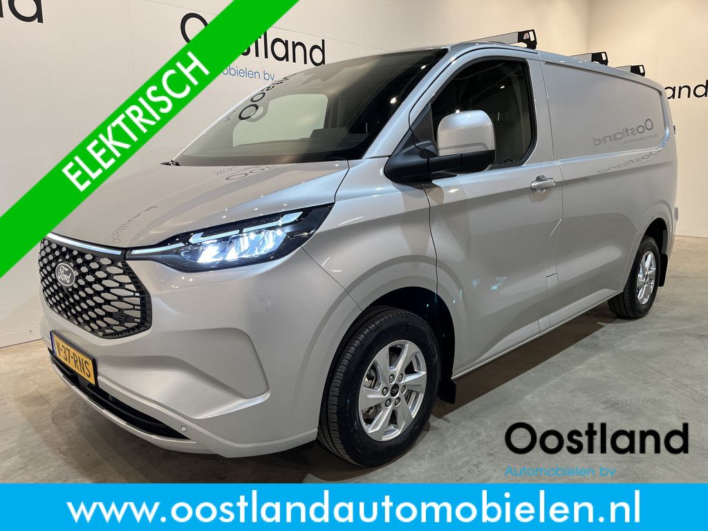 Ford E-Transit Custom 320 L1H1 Limited 64 kWh 218 PK / 100% elektrisch !! / Clima / LED / Cruise Control / Camera / CarPlay / 3-Zits / Z.G.A.N. 3.900 KM !!