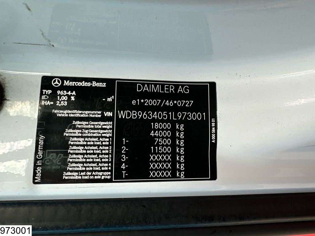 Mercedes Actros 1843 EURO 6, Retarder, Lohr