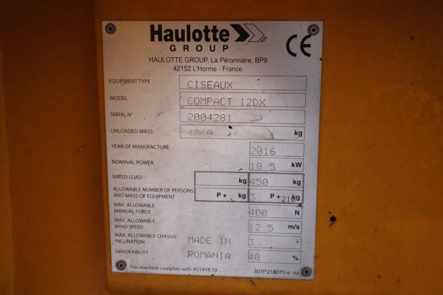 Haulotte Compact 12DX Diesel, 4x4 Drive, 12m Working Height