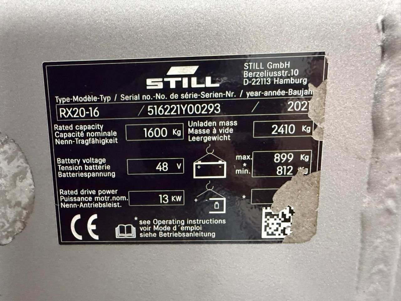 Still RX 16-20 BJ 2021 vorkerversteller en side shift.