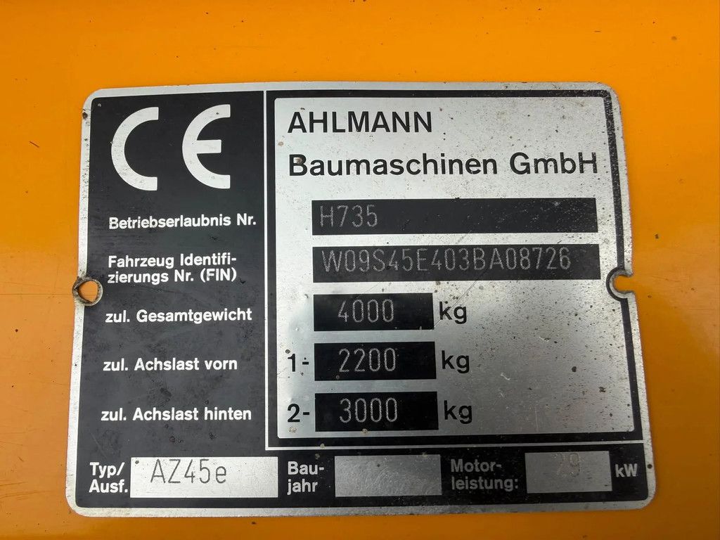 Ahlmann AZ 45 E Shovel Loader