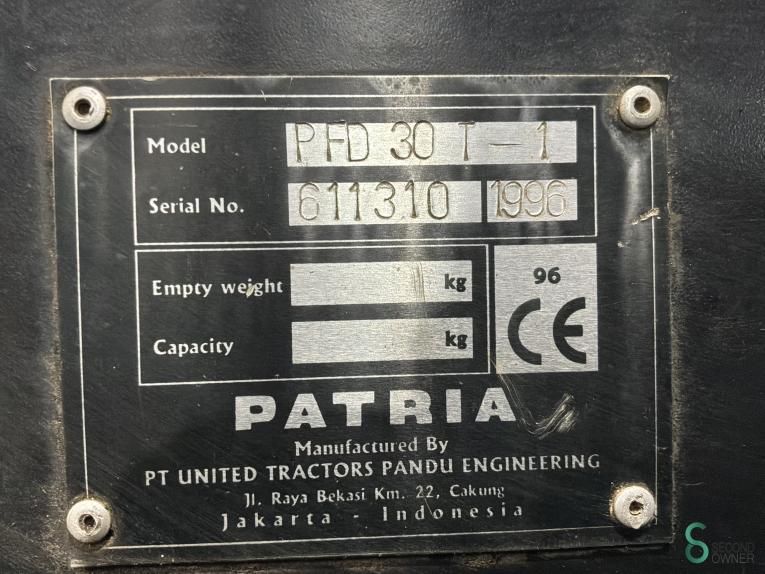 Gabelstapler Diesel Patria FD30 1996