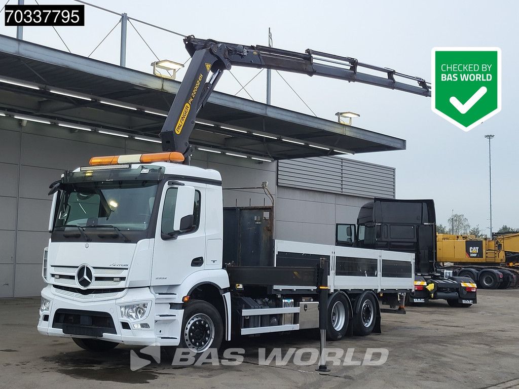Mercedes Antos Antos 2532 6X2 Palfinger PK22002 EH crane Kran Lift+steering axle Euro 6