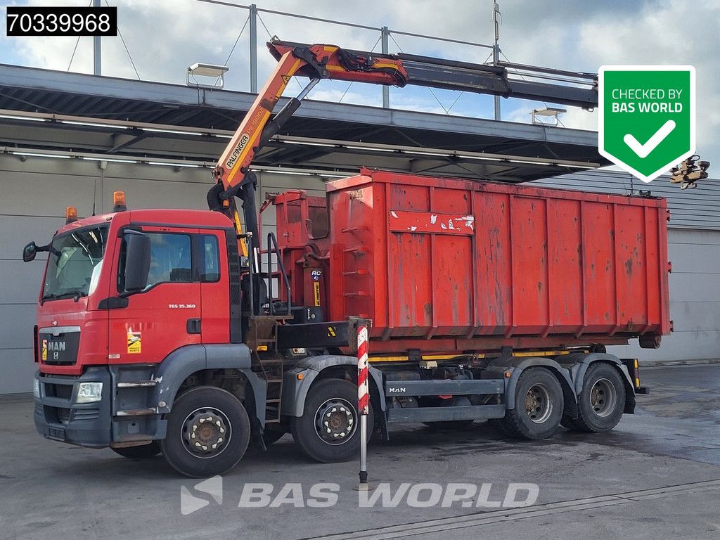 MAN TGS 35.360 8X4 Palfinger PK18002 EH Full Steel Marrel Hooklift Euro 5