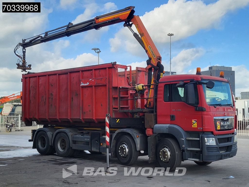 MAN TGS 35.360 8X4 Palfinger PK18002 EH Full Steel Marrel Hooklift Euro 5
