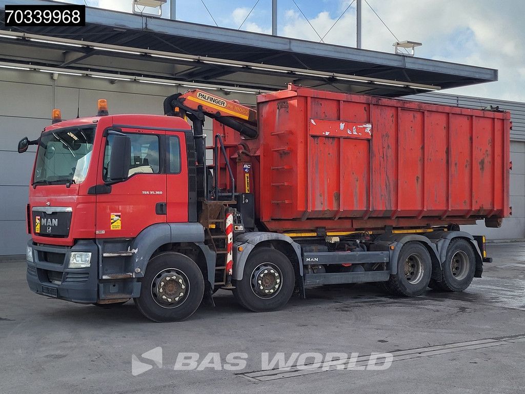 MAN TGS 35.360 8X4 Palfinger PK18002 EH Full Steel Marrel Hooklift Euro 5