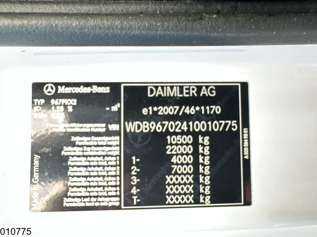 Mercedes Atego 1018 EURO 6, Palfinger