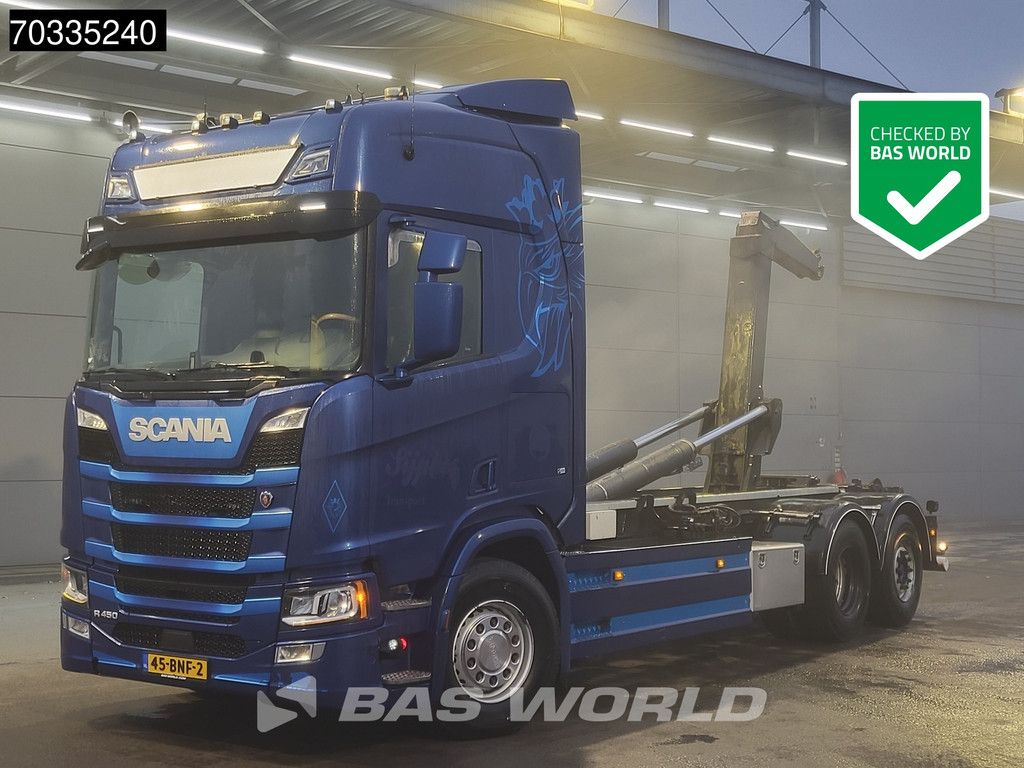 Scania R R450 6X2 NL-truck APK 25tons VDL Containersystem Lift+Steering axle Full Air Euro 6