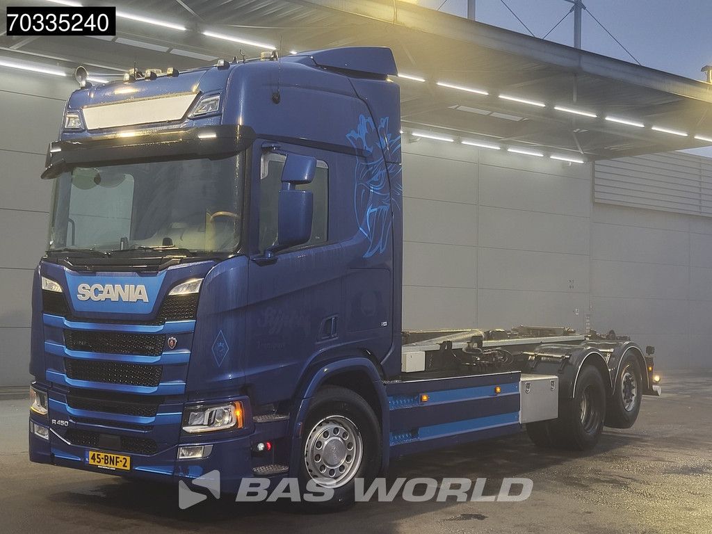 Scania R R450 6X2 NL-truck APK 25tons VDL Containersystem Lift+Steering axle Full Air Euro 6