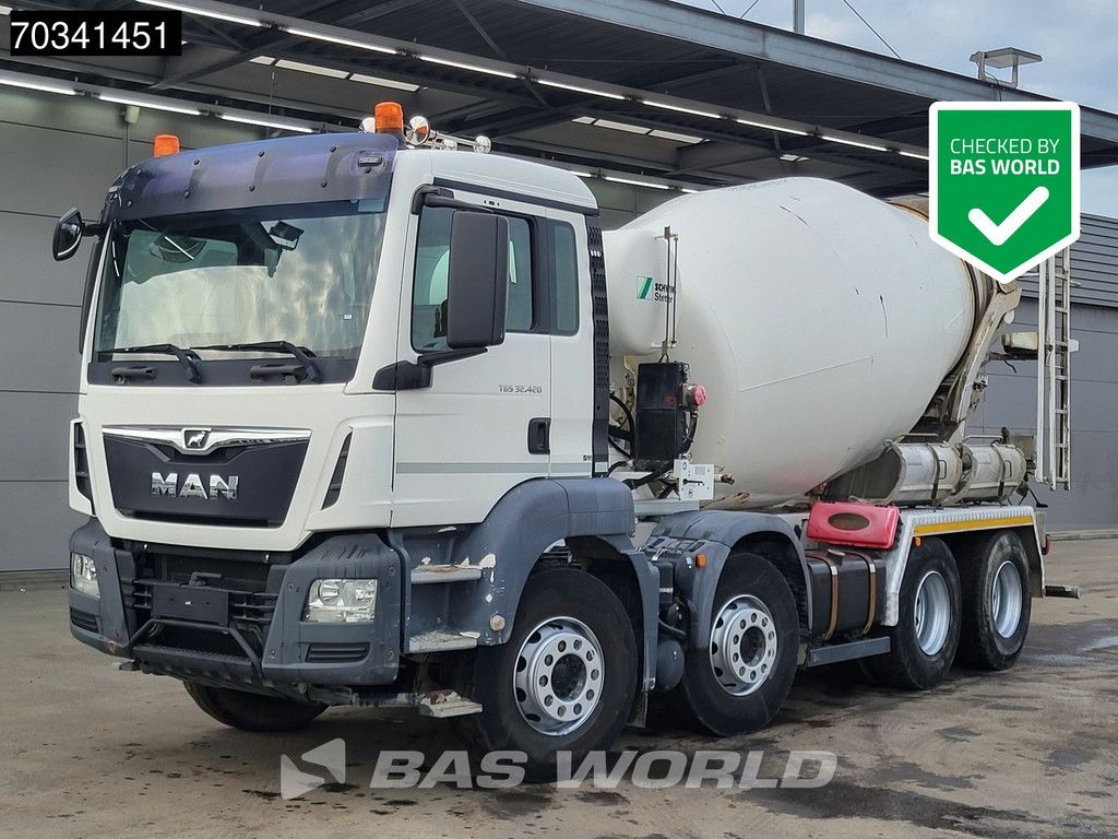 MAN TGS 32.420 8X4 9m3 Stetter AM 9 FHC LL Steel suspension Manual Euro 6