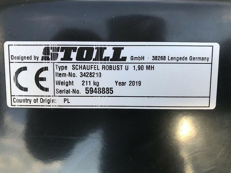 Stoll Schaufel Robust U 1,90 MH Palettengabel Frontladerschaufel