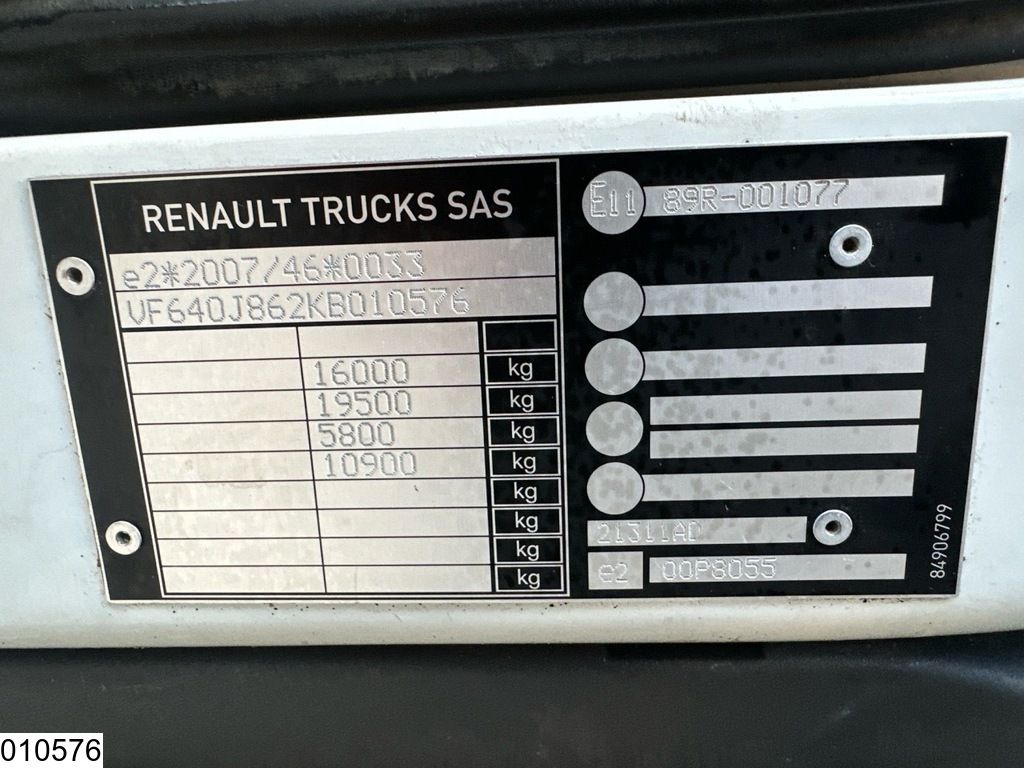 Renault D 16 280 EURO 6, Double load floor