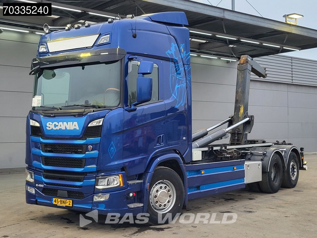 Scania R R450 6X2 NL-truck APK 25tons VDL Containersystem Lift+Steering axle Full Air Euro 6