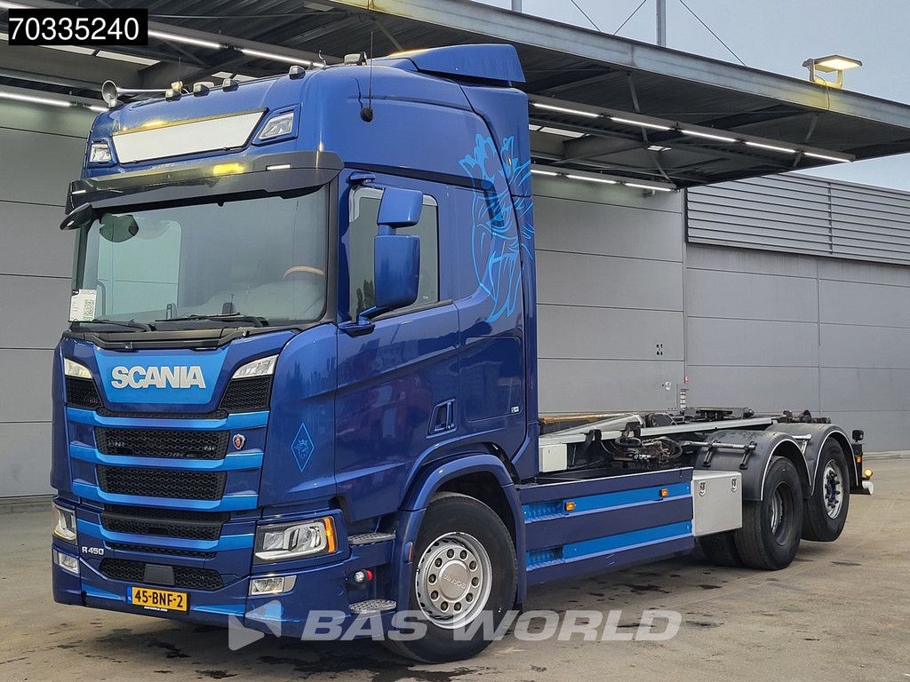 Scania R R450 6X2 NL-truck APK 25tons VDL Containersystem Lift+Steering axle Full Air Euro 6