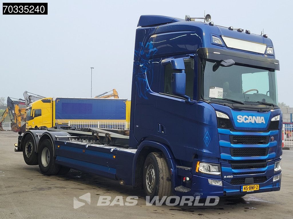 Scania R R450 6X2 NL-truck APK 25tons VDL Containersystem Lift+Steering axle Full Air Euro 6